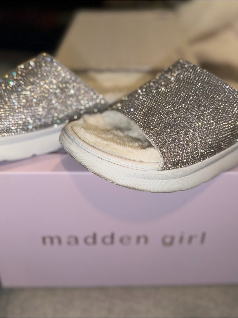 Madden Girl Sparkle Slides